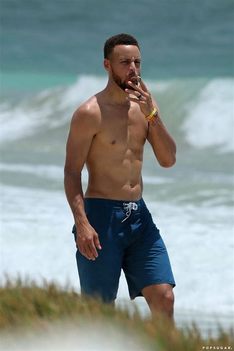 Stephen Curry Goes Shirtless For A Beach Day With Ayesha And We Are
