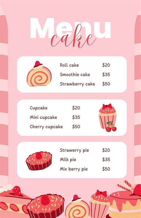 Free And Customizable Delectable Bakery Menu Templates 41 Off