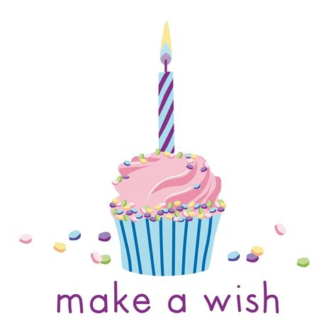 Birthday Card Make A Wish Birthday Cupcake With Birthday Candle 8327042