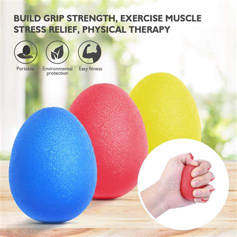 3 Squeeze Resistances Silicone Grip Ball Hand Exercise Ball Massage Therapy Grip Ball For Hand