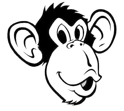 Library of mother monkey clipart black and white stock png. Monkey Face Clipart - Clipartion.com