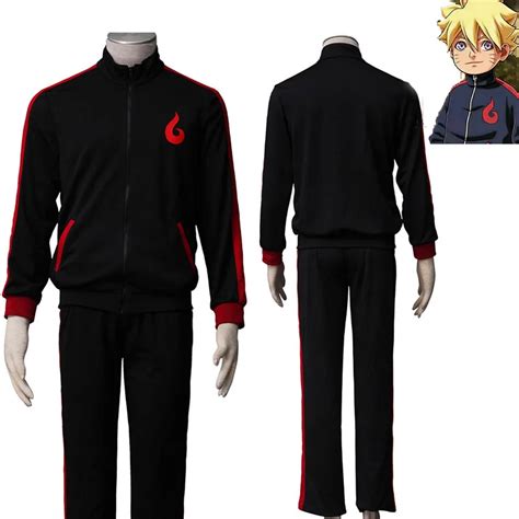 Anime Naruto Boruto Uzumaki Cosplay Costumes Jacket Coat Warm Zip