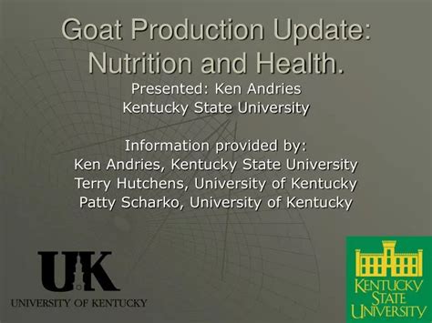 Ppt Goat Production Update Nutrition And Health Powerpoint