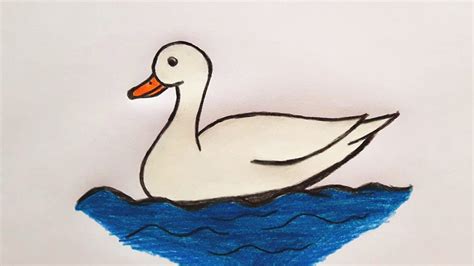 How To Draw Duck Very Easy Step By Step Duck Drawing Youtube