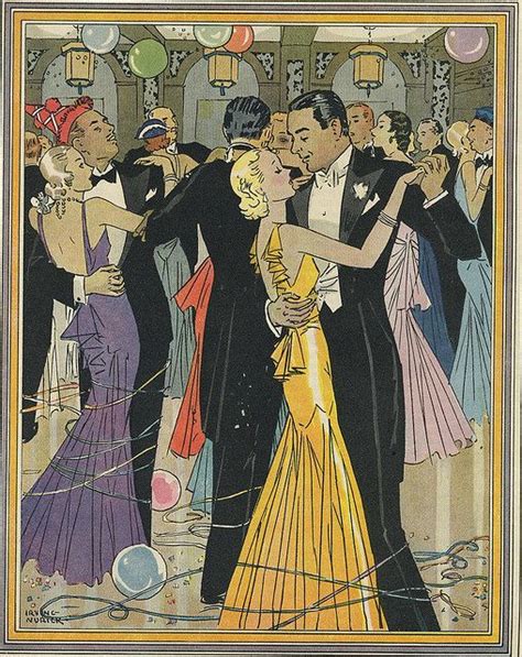 1920s and 1930s magazine scans art deco illustration vintage happy new year new years eve