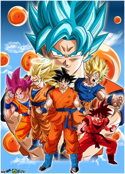 The legacy of goku ii was released in 2002 on game boy advance. Dragon Ball Goku Faces Poster by lucario-strike on DeviantArt
