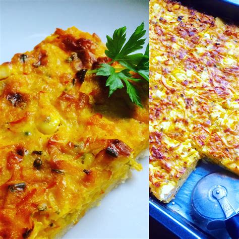 Kürbis-Feta- Quiche vom Blech AUFGEGABELT