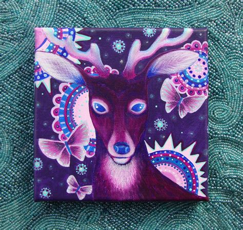 Maybe you would like to learn more about one of these? Whimsical deer art, wildlife painting, cute animal art ...