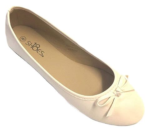 Shoes 18 Womens Ballerina Ballet Flats Shoe 8500 Nude 7