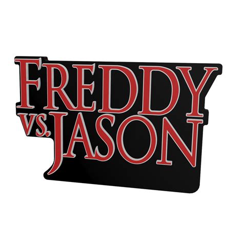 Stl File 3d Multicolor Logosign Freddy Vs Jason 🎬・3d Printer Model