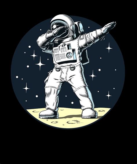 Dabbing Astronaut Funny Space Dance Universe Digital Art By Jonathan