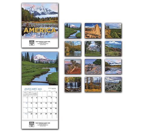 2021 Mini Wall Calendars With American Landscapes