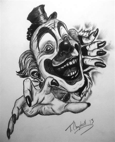 Clowns Tattoo Drawings Clown Tattoo By Phoenyxx782 Desenho De Palhaço
