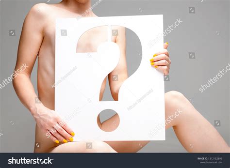 Sexy Nude Girl Holding Question Mark Stock Photo 1312152896 Shutterstock