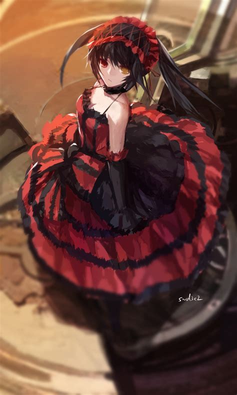 Date A Live Tokisaki Kurumi Swd3e2 Red Dress Long Hair Twintails Heterochromia Anime