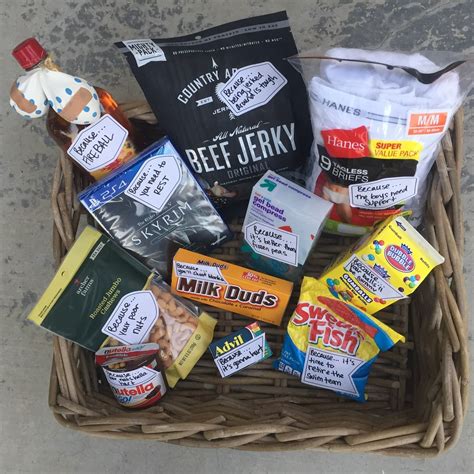 It's demeaning but lots of men get a vasectomy i tell myself. Vasectomy gift basket | Diy gift baskets, Bf gifts, Diy gifts