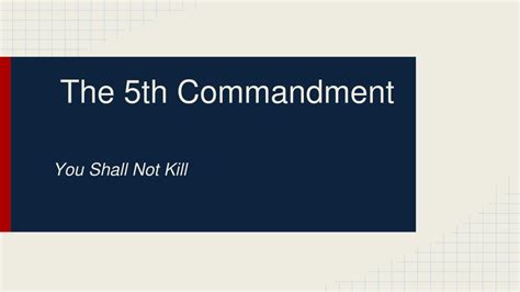 Ppt The 5th Commandment Powerpoint Presentation Free Download Id