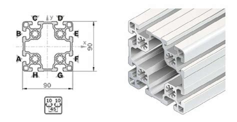 Perfil De Aluminio Estructural 90x90 Ripipsa
