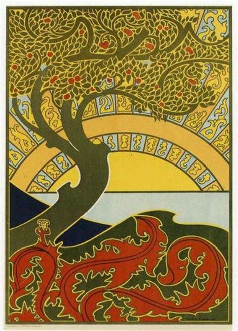 Art Nouveau Tree Art Nouveau Illustration Art Nouveau Design Art