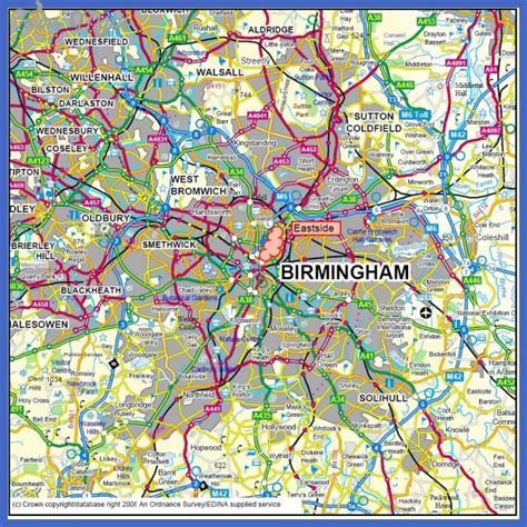 Birmingham Map Tourist Attractions