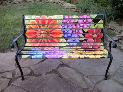 Hand Painted Garden Benches