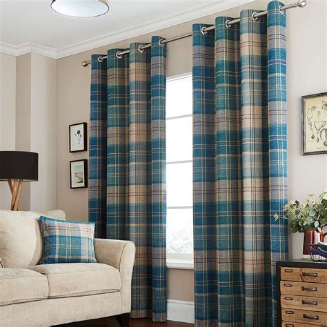 Great savings & free delivery / collection on many items Teal Hamish Lined Eyelet Curtains | Dunelm | Fancy curtains, Curtains, Cool curtains