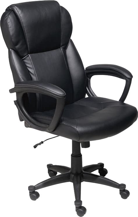 The true innovations black leather executive office chair is designed for comfort and support, offering superior ergonomic features with a stylish design. Best Buy: True Innovations Puresoft Polyurethane Office ...
