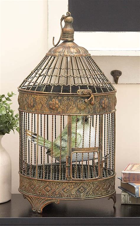 Deco 79 Metal Bird Cage 24 Inch And 16 Inch Set Of 2