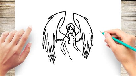 How To Draw An Angel For Kids Step By Step Youtube