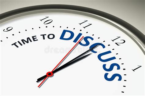 Clock With Time To Discuss Stock Illustration - Image: 44612024