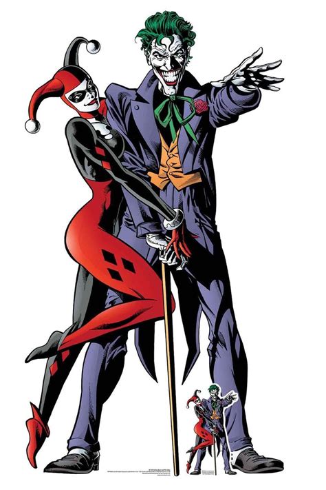 Harley Quinn And The Joker Comic Style Official Lifesize