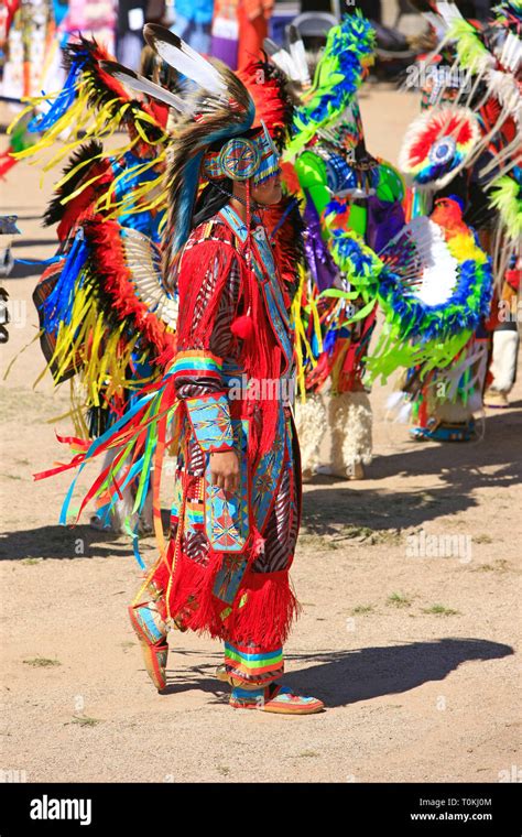 Woman Female Native American Traditional Costume Hi Res Stock