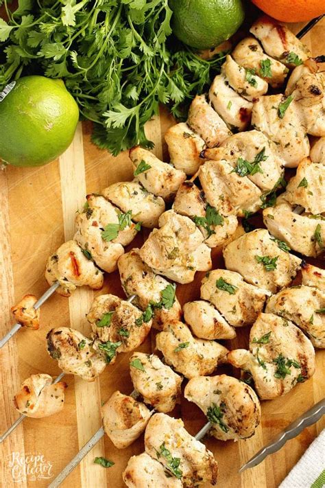 Pour the sauce over the chicken and let marinate for 3 hours or overnight. Cilantro Lime Chicken Skewers - Diary of A Recipe Collector