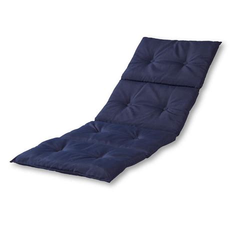 Greendale Home Fashions Solid Navy Outdoor Chaise Lounge Pad Oc7910