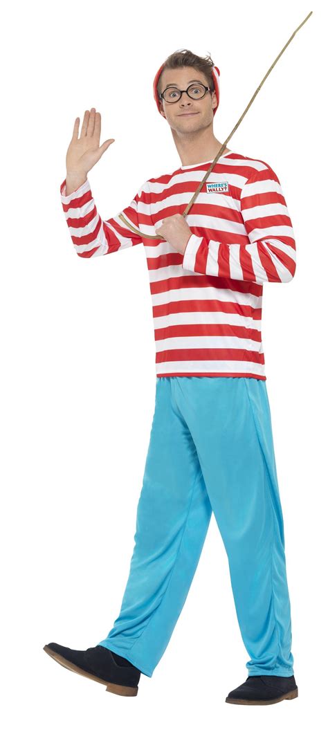 Wheres Wally Costume Officially Licensed Mens