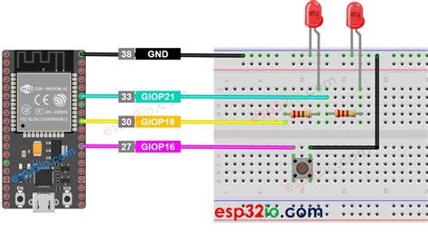 Esp32 Led Blink Without Delay Esp32 Tutorial