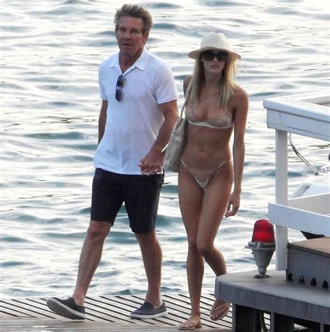 Shirtless Dennis Quaid Bikini Clad Girlfriend Laura Savoie In Hawaii