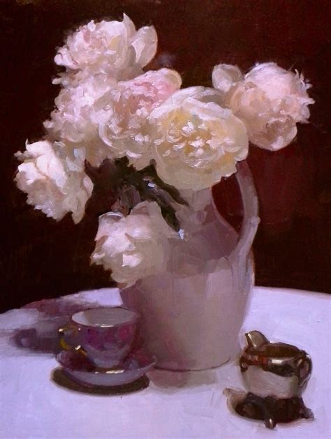 Peonies Oil On Linen 24 X 18 Dennis Perrin Contact Perrinpainter
