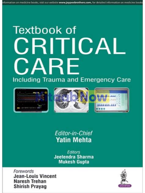 Textbook Of Critical Care Including Trauma And Emergency Care Kitaabnow