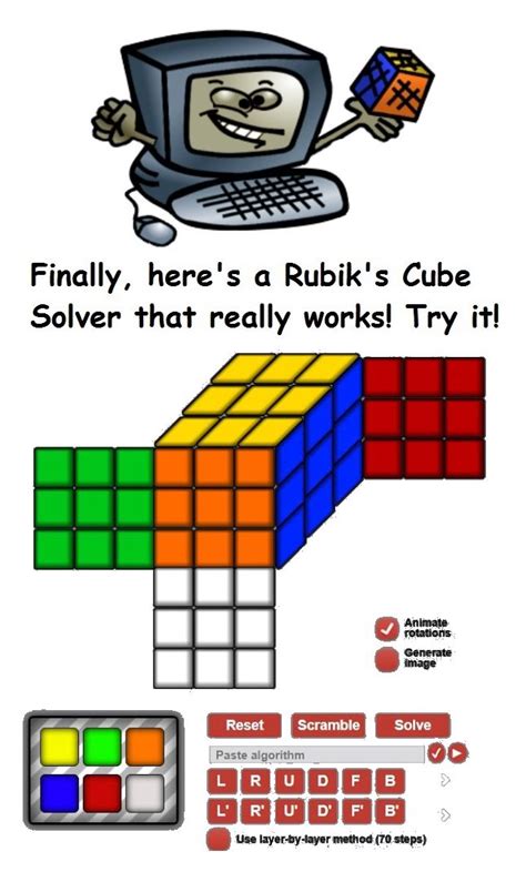Optimal solutions for rubik's cube refer to solutions that are the shortest. Rubik's Cube Solver Program | Cube solver, Rubik's cube ...