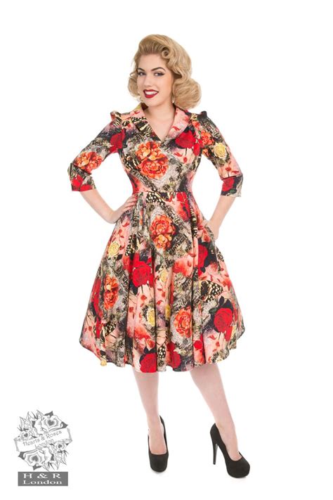 Wild Roses Dress In Multicolor Hearts And Roses London