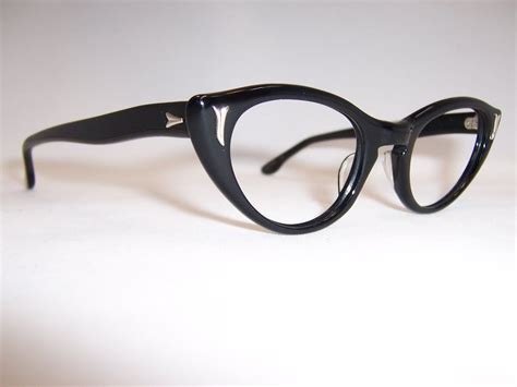 Classic Black 1950s Cat Eye Glasses Vintage Glasses Dead Mens Spex