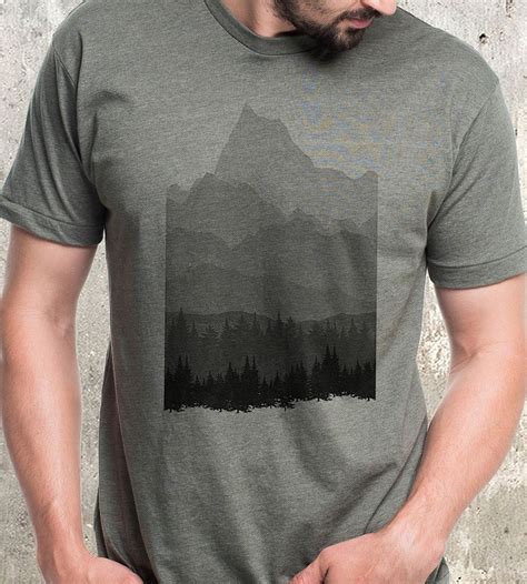 Men's Mountain Layers T-Shirt | A mountain landscape, layered with ...