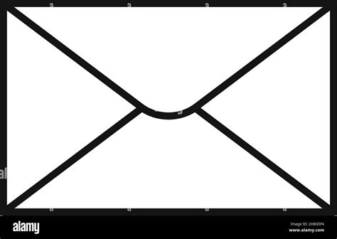 Mail Icon Black Line Envelope Sign Letter Symbol Stock Vector Image