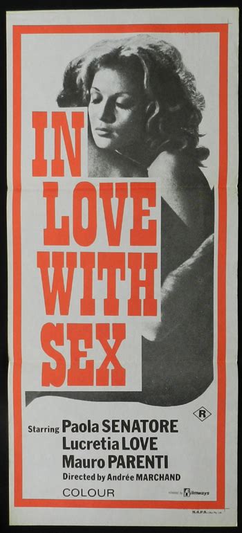 In Love With Sex 1974 Lucretia Love French Cinema Sexploitation Daybill