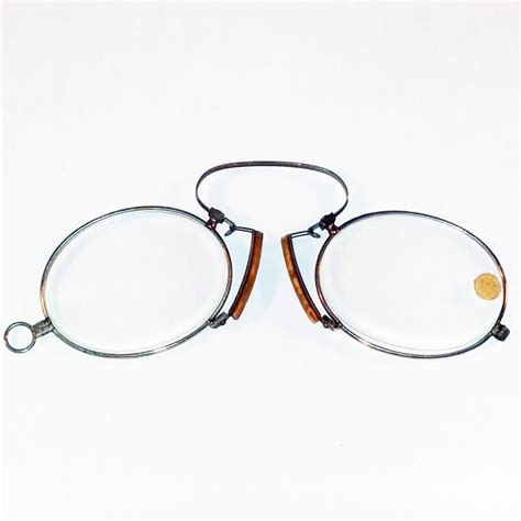 New Pince Nez Cork And Steel Spectacle Glasses 1880 275 Antique