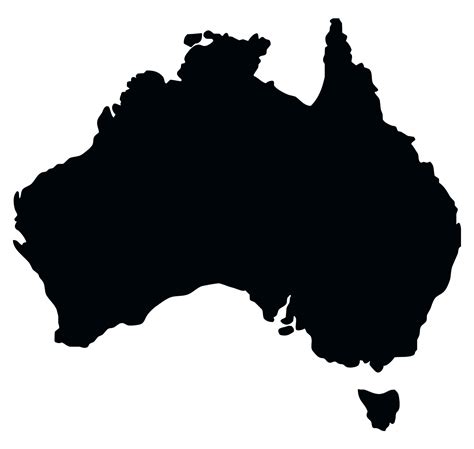 Australian Map Outline Clipart Best
