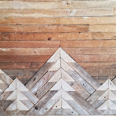 Reclaimed Wood Wall Art Wall Decor Wood Art Queen Headboard