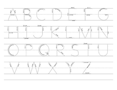 Traceable Alphabet Letters 101 Printable Free Traceable Letters