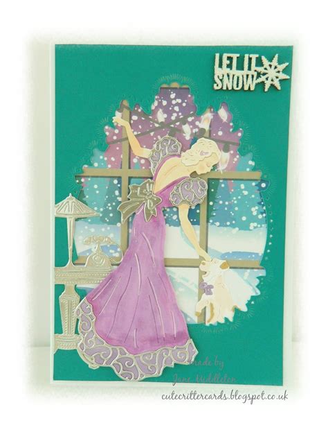 Cute Critter Cards Tattered Lace Christmas Art Deco Collection And